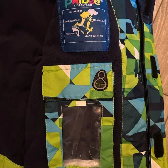 Phibee Snowboarding/Ski/Winter Jacket Size 12 Boys (146/152) Blue And Green - Picture 7 of 8